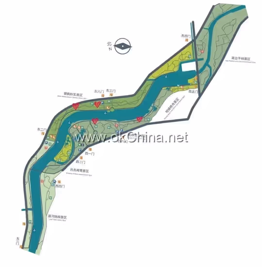 Map of Beijing Tongzhou Grand Canal Cultural Tourism Scenic Area
