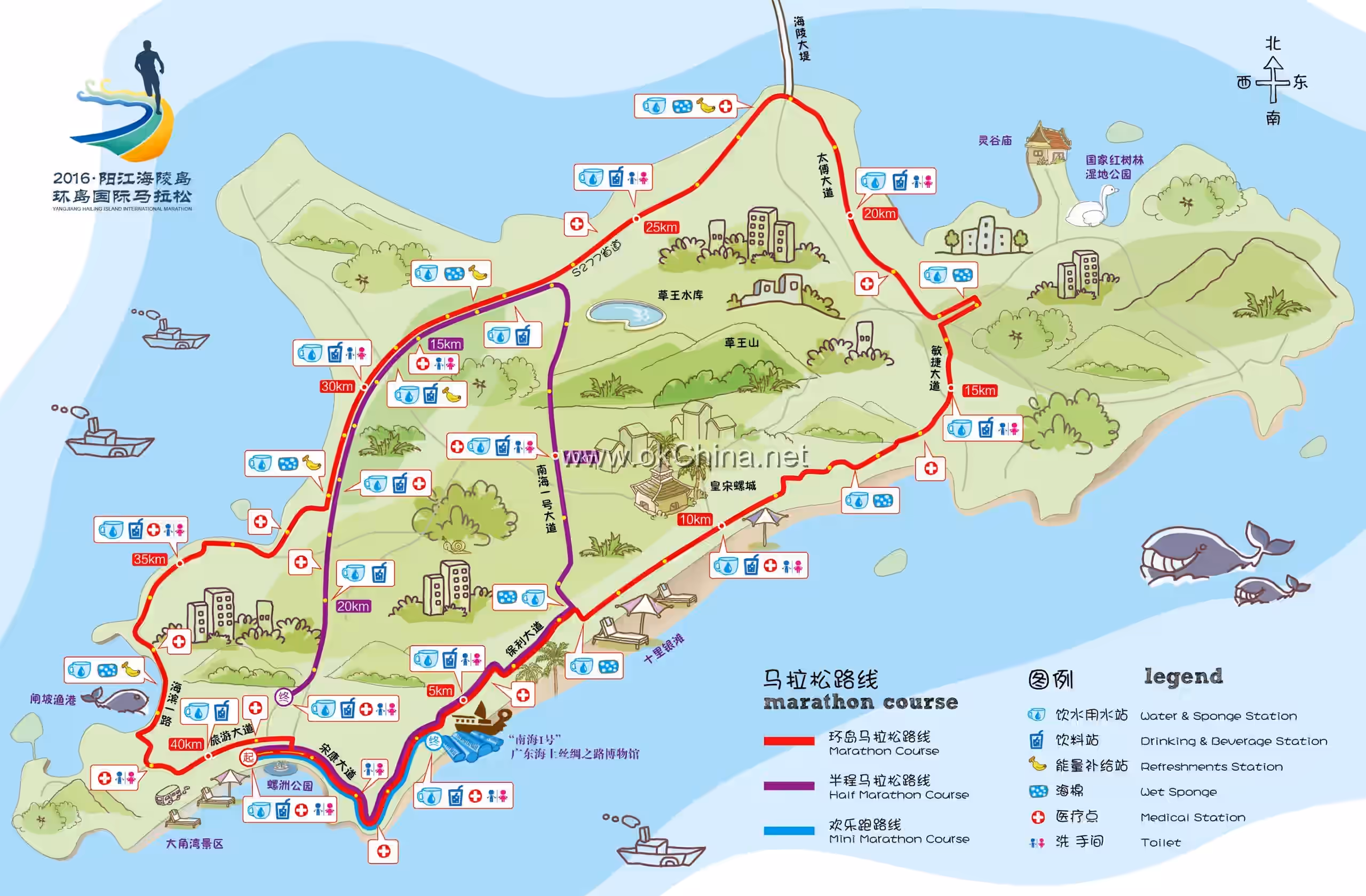 Map of Hailin Island Dajiao Bay Maritime Silk Road Tourist Area