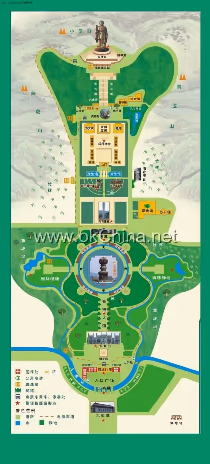 Map of Lingshan Grand Buddha Scenic Area