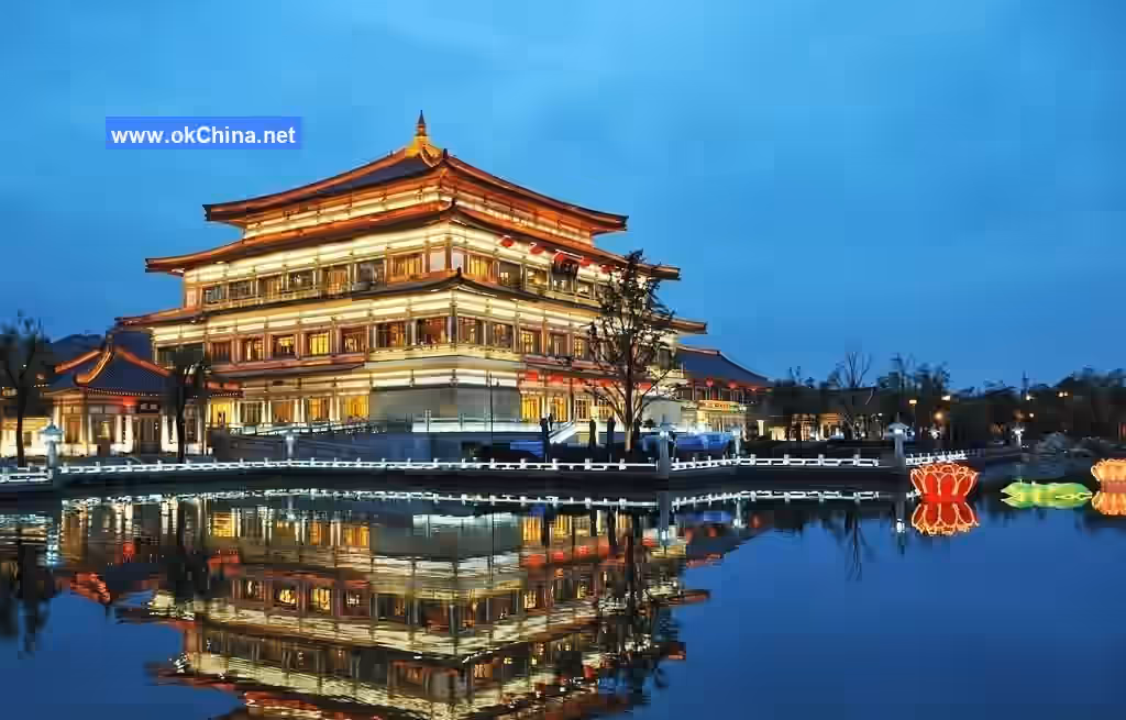 Giant Wild Goose Pagoda And Tang Paradise Scenic Area
