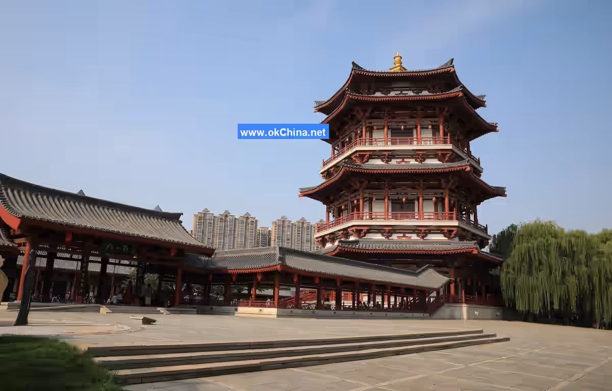 Giant Wild Goose Pagoda And Tang Paradise Scenic Area