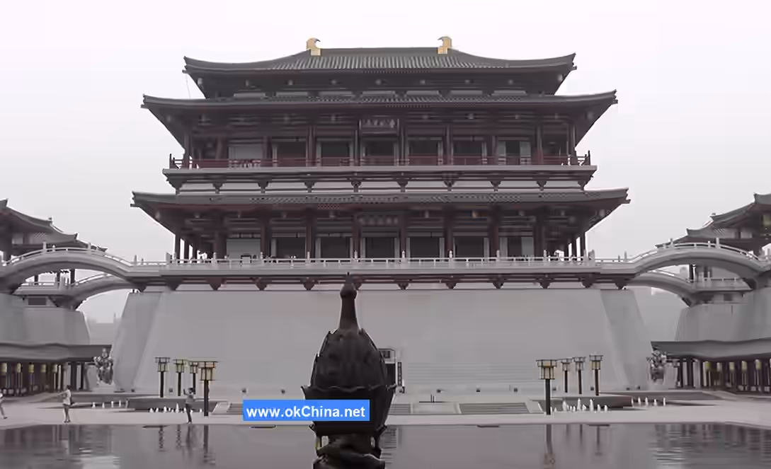Giant Wild Goose Pagoda And Tang Paradise Scenic Area