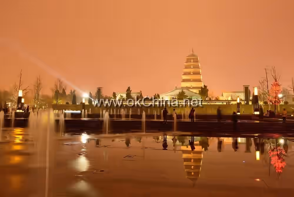 Giant Wild Goose Pagoda And Tang Paradise Scenic Area
