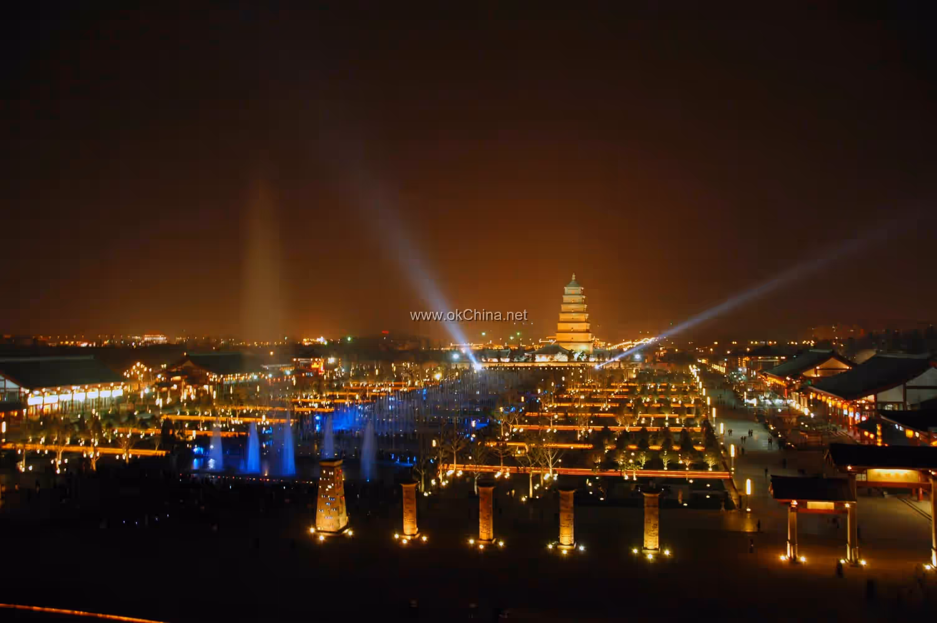 Giant Wild Goose Pagoda And Tang Paradise Scenic Area