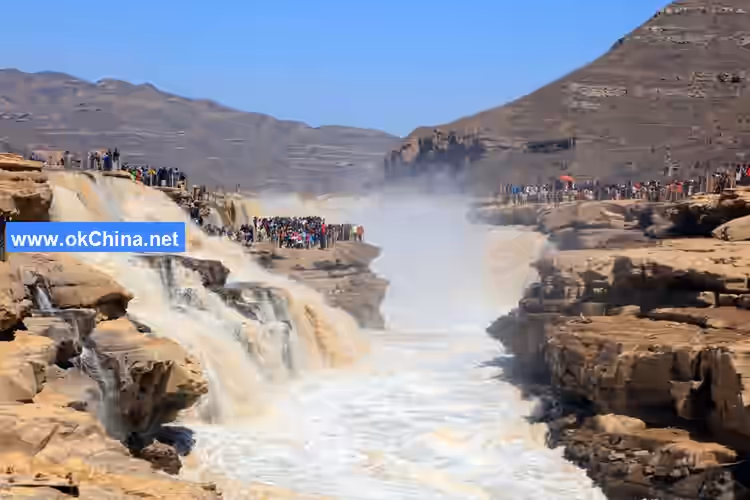 Yellow River Hukou Waterfall Tourist Area In YanAn