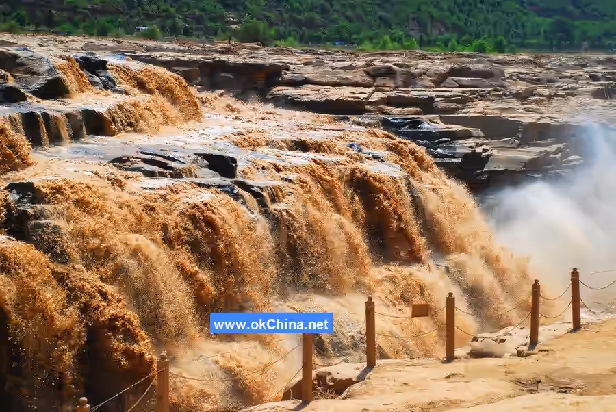 Yellow River Hukou Waterfall Tourist Area In YanAn