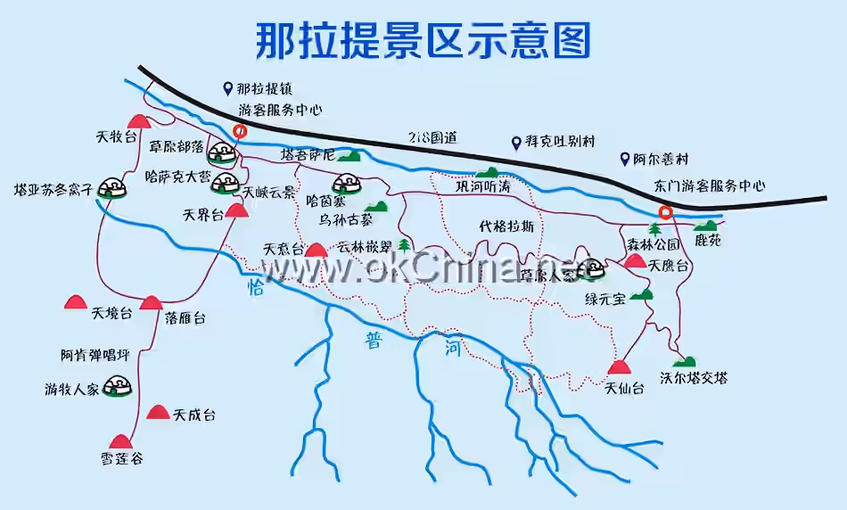 Map of Nalati Tourist Area