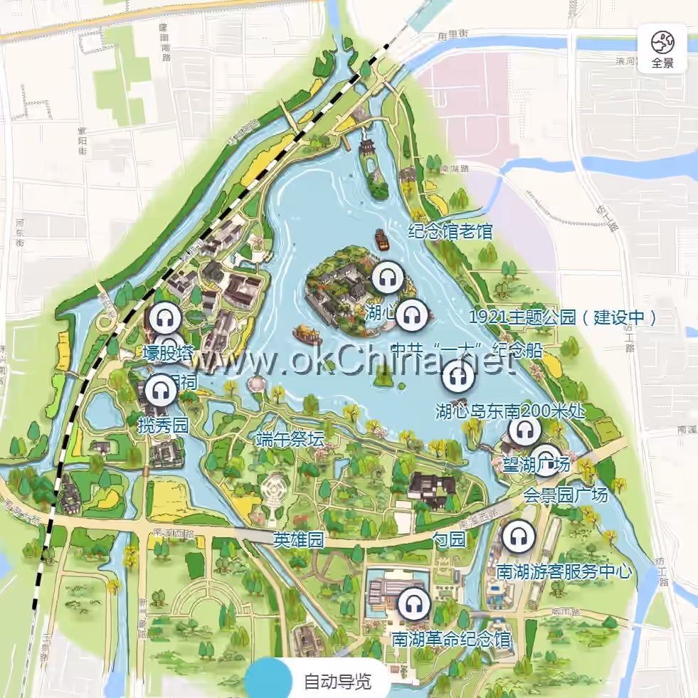 Map of Nanhu Lake Tourist Area